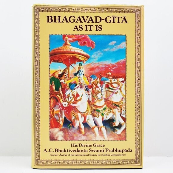 Bhagavad Gita As It Is VTG 1975 Hardcover Book Bhaktivedanta Swami Prabhupada - Picture 1 of 11